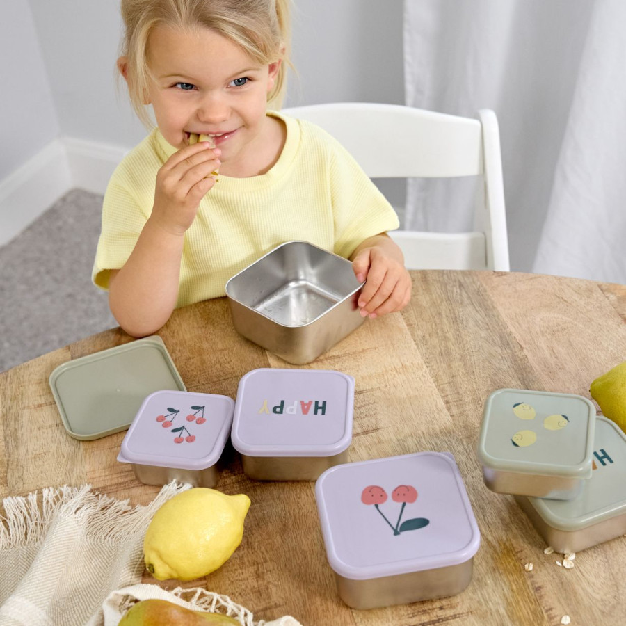 Edelstahl Snackboxen im 3-er Set von Lässig